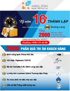 Chương trình kỷ niệm 10 năm thành lập và khai trương showroom 532 Đướng Láng